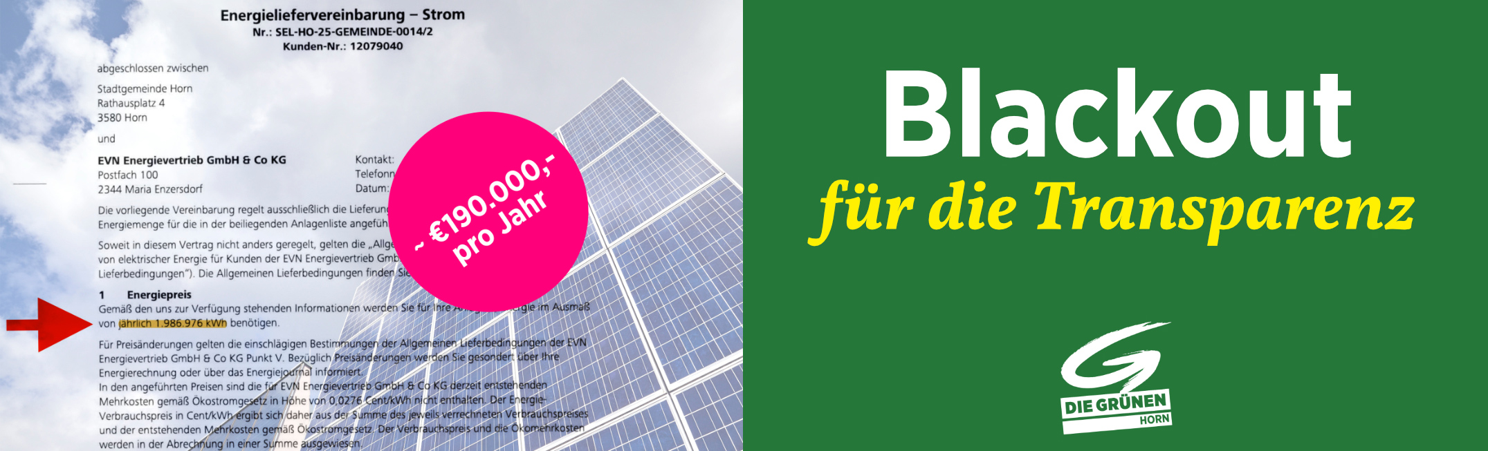 Energieliefervertrag - Blackout für die Transparenz